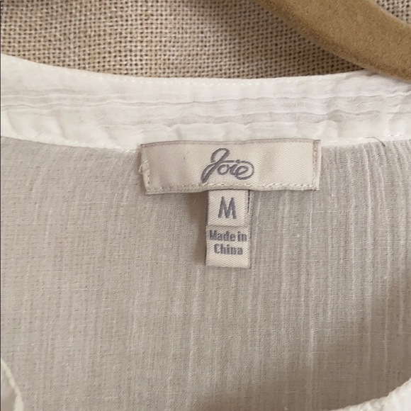 Joie white boho gauze blouse M - Picture 5 of 8
